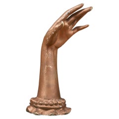 Art Deco Copper-Tone Jewelry Display Hand