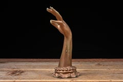Art Deco Copper-Tone Jewelry Display Hand