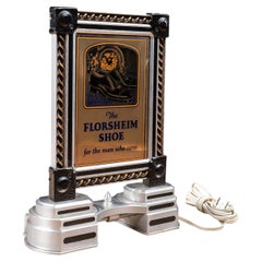 Art Deco Florsheim Shoe Countertop Display Sign