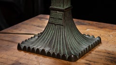 c. 1920s Art Deco National Cash Register Lamp with Photographic Panel Shades