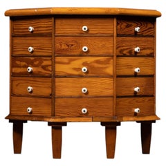 Holzschrank für Kleinteile aus dem frühen 20. Jahrhundert
