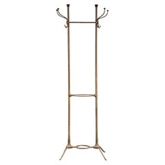 Antique Industrial Metal Hall Tree Coat Rack