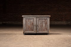 Early Chippy 17-Drawer Wooden Workshop Parts Cabinet
