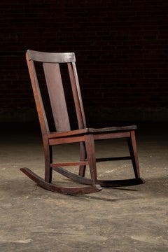 Early 20th Century Arts and Crafts Mahogany Rocking Chair