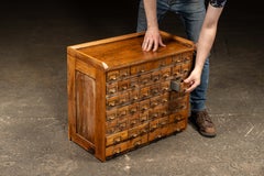 Early Wooden Small Parts Cabinet