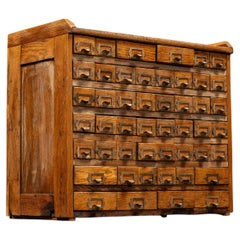 Early Wooden Small Parts Cabinet
