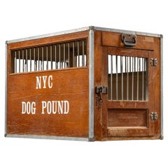 Vintage Wooden NYC Dog Pound Kennel by Kroyer Crates