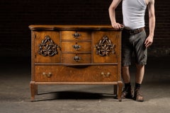 Early 20th Century Quartersawn Wooden Serving Cabinet