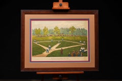 "Grand Match at the Elysian Fields" Framed Vintage Baseball Print
