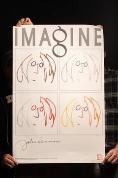 1992 Yoko Ono “Imagine” John Lennon Self-Portrait Lithograph; Numbered