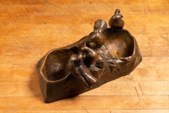 Calamaio scultoreo in bronzo di Gornik, primi del XX secolo; punzonato e firmato