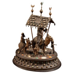 Vintage Brass Indian Procession Diorama