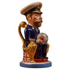 Early 20th Century Staffordshire Pottery Toby Jug - King George V
