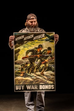 Vintage WWII-Era War Bonds Propaganda Poster