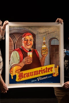 Vintage Original Braumeister Litho Print Advertisement