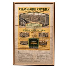 Antique Crawford Covers Framed Advertisement