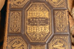 Late 19th Century Ellwood Family Bible - DeKalb, IL
