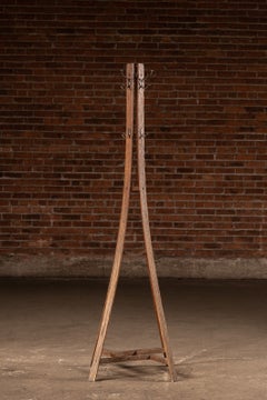 Arts & Crafts Style Oak Hall Tree