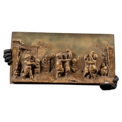 Vintage Neoclassical Cherub Ceramic Relief Plate