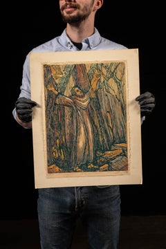 1975 Signed Artist’s Proof “St. Francis” Color Print on Textile