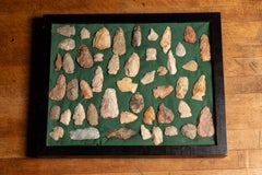 Framed Collection of Native American Stone Projectile Points