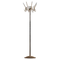 Art Deco Chrome Barber Shop Rotating Coat and Hat Rack
