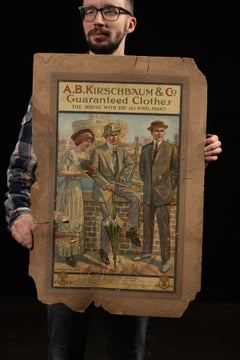Litografia d'epoca su tela “A. B. Kirschbaum” con garanzia, opera di Mortimer W. Loew