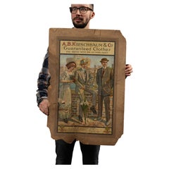 Litografia d'epoca su tela “A. B. Kirschbaum” con garanzia, opera di Mortimer W. Loew