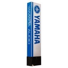 Vintage Rectangular Self-Standing Lucite Yamaha Sign