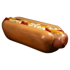 Monumental Milwaukee County Stadium Painted Vinyl Hot Dog Display