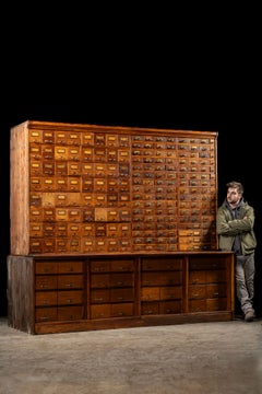 Massive Early 20th Century 266-Drawer Parts Cabinet by Duluth