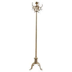 Vintage Italian-Inspired Contemporary Brass Coat Rack