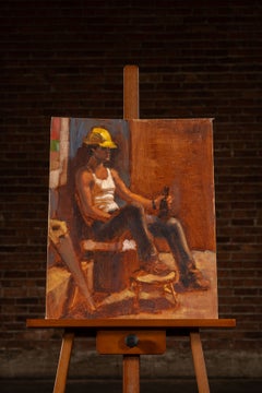 Male Figurative Study Contemporary Mog Young Park Oil Painting