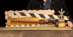 Vintage "Upson Train Board" Mechanical Hobby Store Display