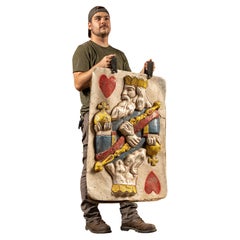 Mid-20th Century Handmade Folk Art Playing Card King Costume