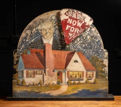 Mid-20th Century Painted Mechanical Homeownership Advertising Display