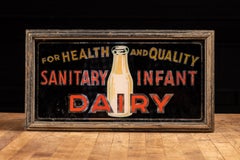 1920s–1930s Illuminated Sanitary Infant Dairy Advertising Sign