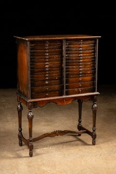 Early 1900s Stradivara 32-Drawer Sheet Music Sorting Cabinet