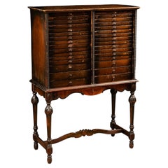 Early 1900s Stradivara 32-Drawer Sheet Music Sorting Cabinet