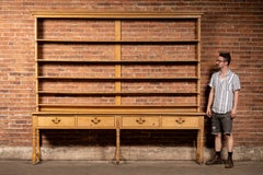 Antique French Country Pine Hutch