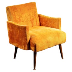Mid-Century Modern Lounge Chair in Orange by Paoli