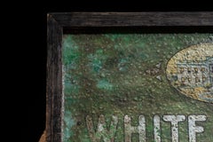 1910s "White House" Shoes Painted Slag Glass Sign