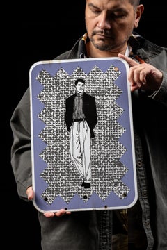 Set Of Men, Women Post-Modern Porcelain Restroom Signs