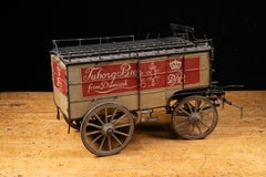 Rare Early 20th Century 1:8 Scale Tuborg Beer Delivery Wagon Salesman Model