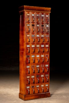Late 19th Century Office Specialty Oak 40-Drawer Document File Cabinet