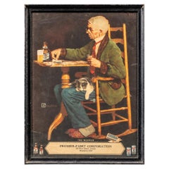 Vintage Framed Litho Cardstock Pabst Advertisement