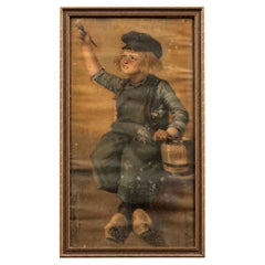 Early 20th Century Canvas Dutch Boy Advertising Sign