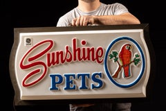 Vintage Double-Sided GE Lexan Lighted Sign Salesman Sample