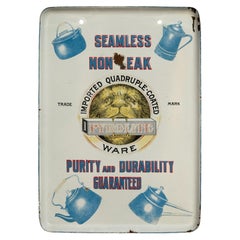 Antique Porcelain Pyrolite Advertising Sign