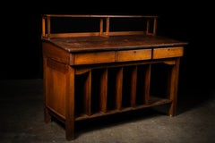 Antique Quarter-Sawn Oak Sorting Desk